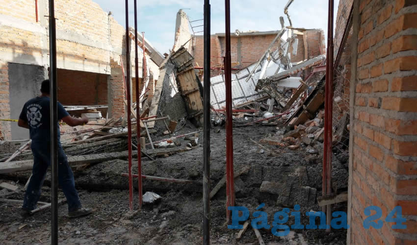 El percance ocurri&oacute; en un casa en construcci&oacute;n en el fraccionamiento Paseos de Aguascalientes 