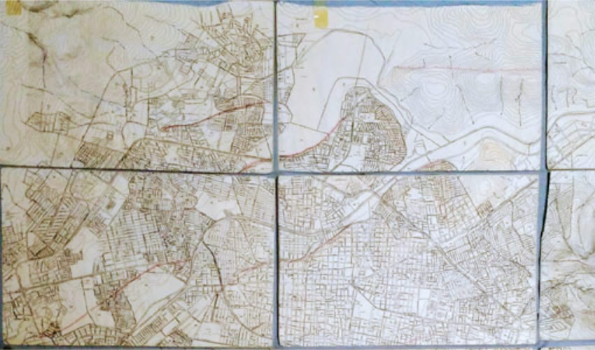 Mapa del doctor Victor Hugo Garduño, sobre la mancha urbana sobre las fallas geológicas- Fotografía tomada por Paloma Carreño