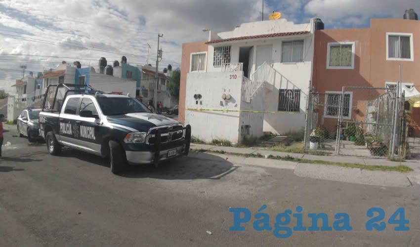 En este domicilio fue encontrado el cuerpo de una persona hasta el momento no identificada