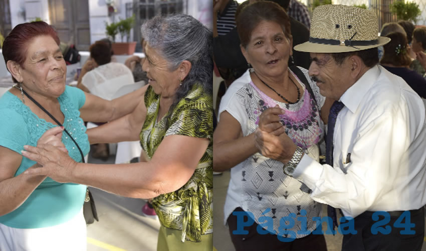 Las personas de la tercera edad contaron con un área de esparcimiento en la que pudieron disfrutar la música de su época