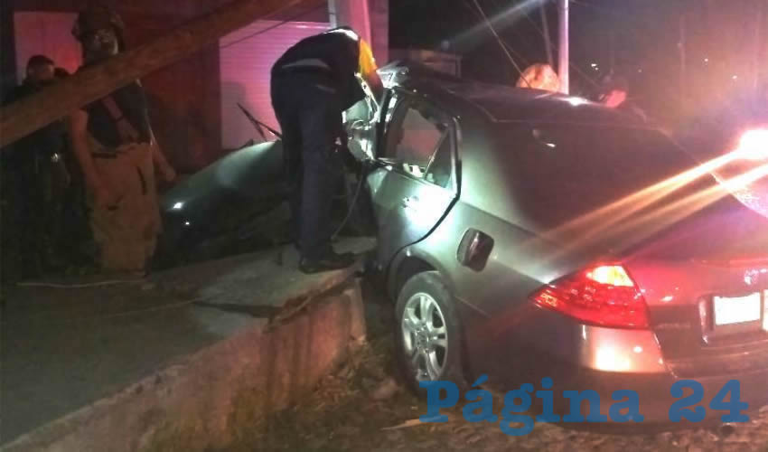 Así quedó el auto de Uriel Valdivia Serna