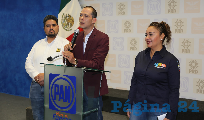 Conferencia de prensa voceros de Por M&eacute;xico al Frente (Foto: Eddylberto Lu&eacute;vano Santill&aacute;n)