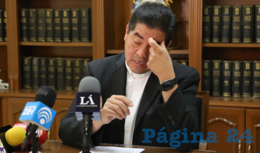 Carlos Alberto Alvarado Quezada, vocero de la Di&oacute;cesis de Aguascalientes (Foto: Eddylberto Lu&eacute;vano Santill&aacute;n)