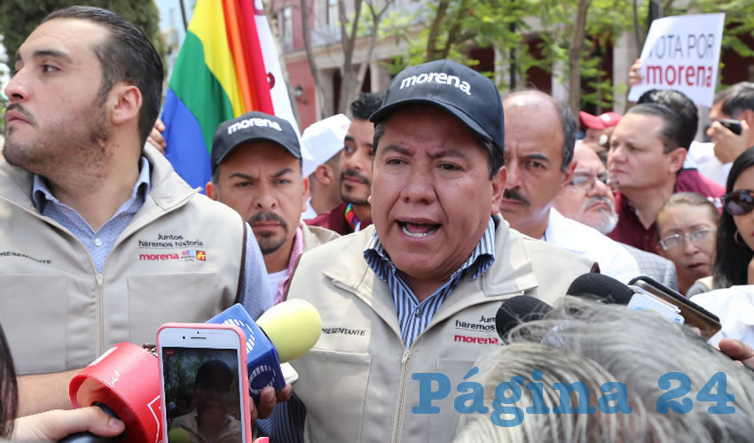 David Monreal &Aacute;vila, delegado pol&iacute;tico de la coalici&oacute;n Juntos Haremos Historia (Foto: Eddylberto Lu&eacute;vano Santill&aacute;n)