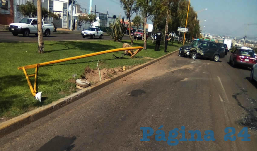 El accidente ocurrió sobre avenida Aguascalientes sur