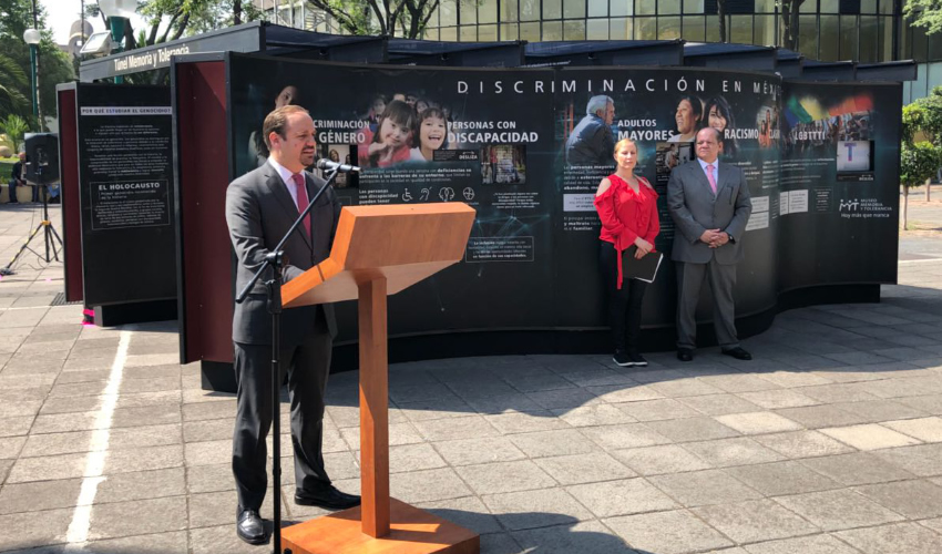 El Instituto Mexicano del Seguro Social inauguró la exposición itinerante “Túnel Memoria y Tolerancia”