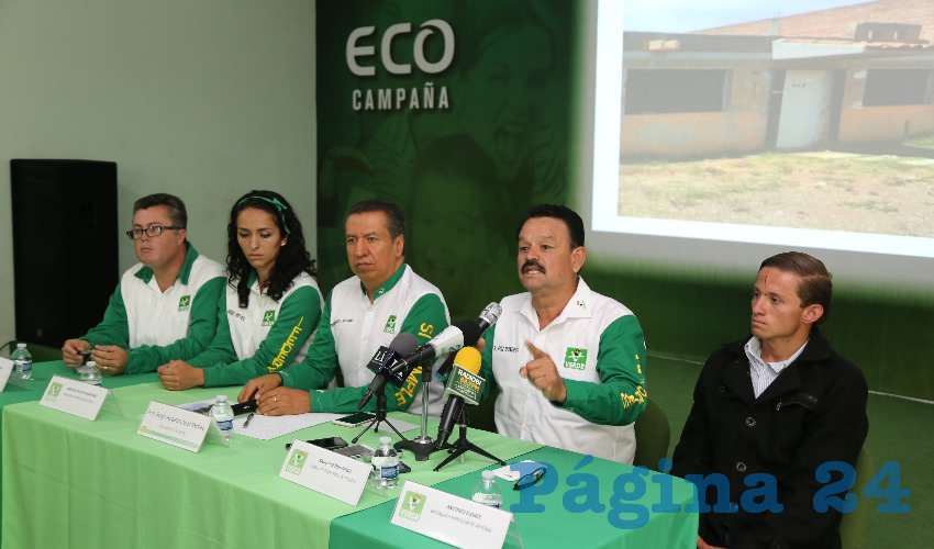 Conferencia de prensa del Partido Verde Ecologista de México (Foto: Eddylberto Luévano Santillán)