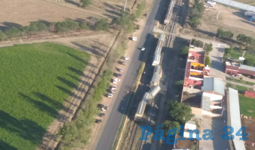Imagen obtenida desde el helicóptero Águila 1, donde se observa el punto exacto del accidente