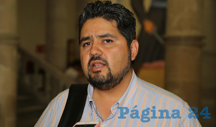 Iván Alejandro Sánchez Nájera, vocero del PRD de la coalición Por Aguascalientes al Frente (Foto: Eddylberto Luévano Santillán)