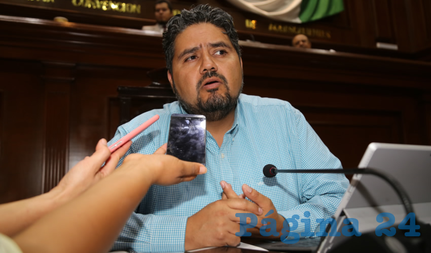 Iván Alejandro Sánchez Nájera, vocero del PRD de la coalición Por Aguascalientes al Frente (Foto: Eddylberto Luévano Santillán)