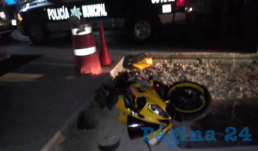 Así quedo la moto de acero que conducía el hoy occiso