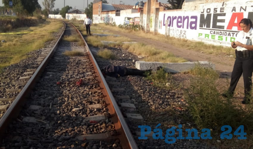 Todo indicada que Santiago “N” “N” decidió suicidarse acostándose sobre un riel, esperando que el ferrocarril le destrozara la cabeza