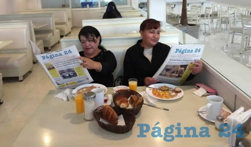 En el restaurante Del Centro almorzaron Luz Patricia Sánchez Mejía y Carmen Luna Pérez