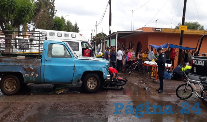 Tras la colisión, el motociclista fue hospitalizado