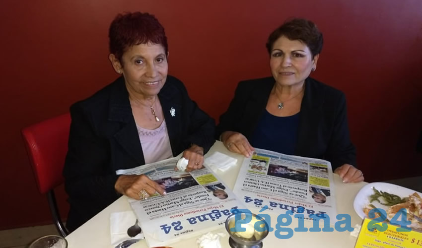 Guadalupe Rodríguez Millán y Evelia Zamora Hernández almorzaron en el restaurante Mitla