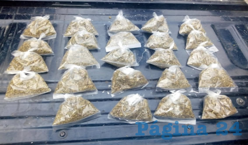 La droga que portaba el narquillo