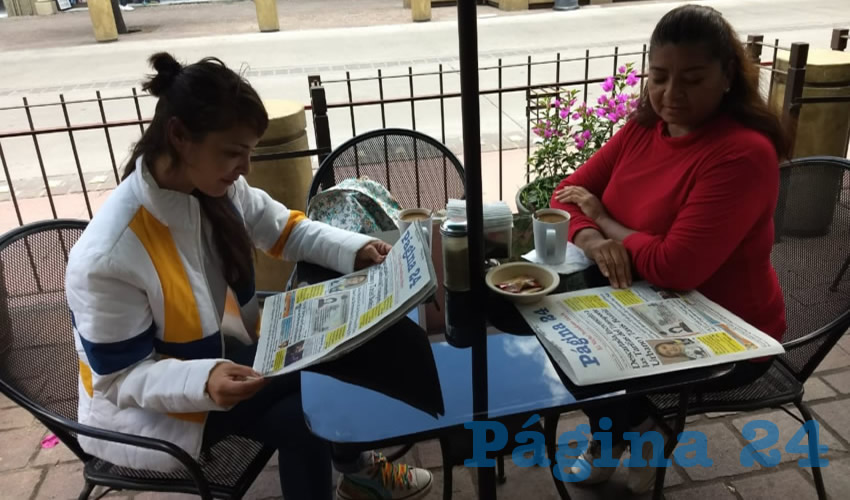 En el restaurante Las Antorchas desayunaron Jessica Rodríguez y Liliana Ávila