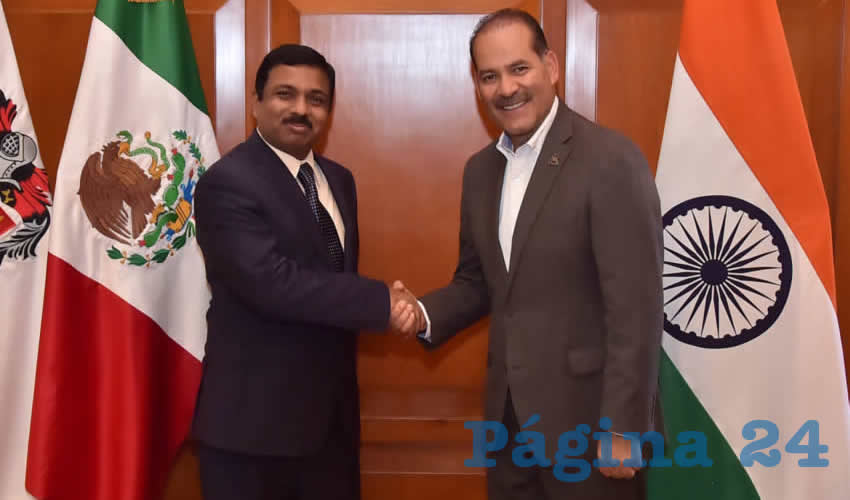Martín Orozco Sandoval sostuvo un encuentro con el embajador de la India en México, Muktesh K. Pardeshi