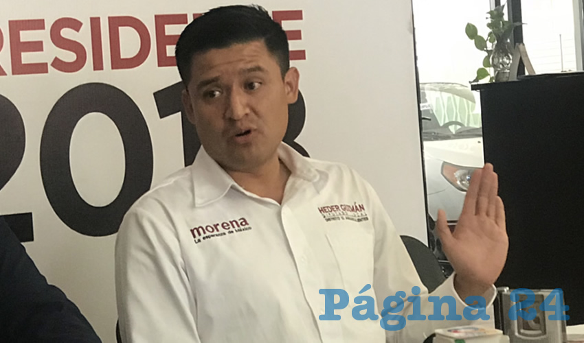 Heder Pedro Guzmán Espejel, candidato de la coalición Juntos Haremos Historia a diputado local por el Distrito XII