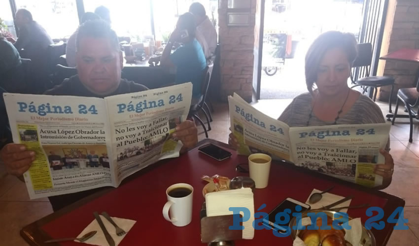 En el restaurante Las Antorchas desayunaron Mauro Moreno y Gabriela Débora