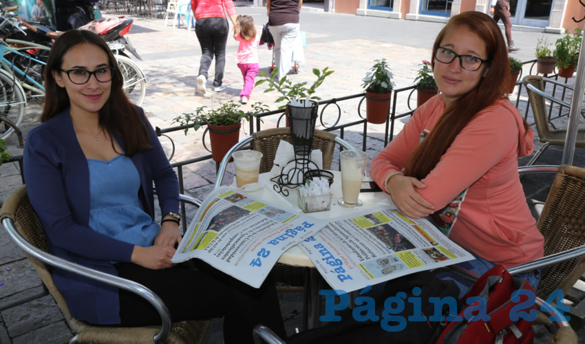 En Café Catedral departieron Mariana Salas Amaral y Maribel Leiva Zermeño