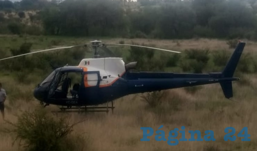 En el operativo fue utilizado el helic&oacute;ptero &Aacute;guila 1