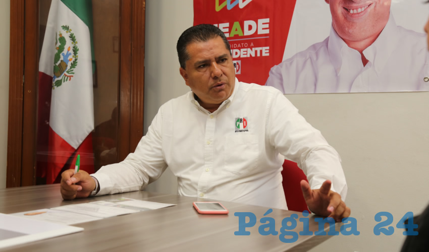 Jos&eacute; Enrique Ju&aacute;rez Ram&iacute;rez, presidente del CDE del PRI en Aguascalientes (Foto: Eddylberto Lu&eacute;vano Santill&aacute;n)
