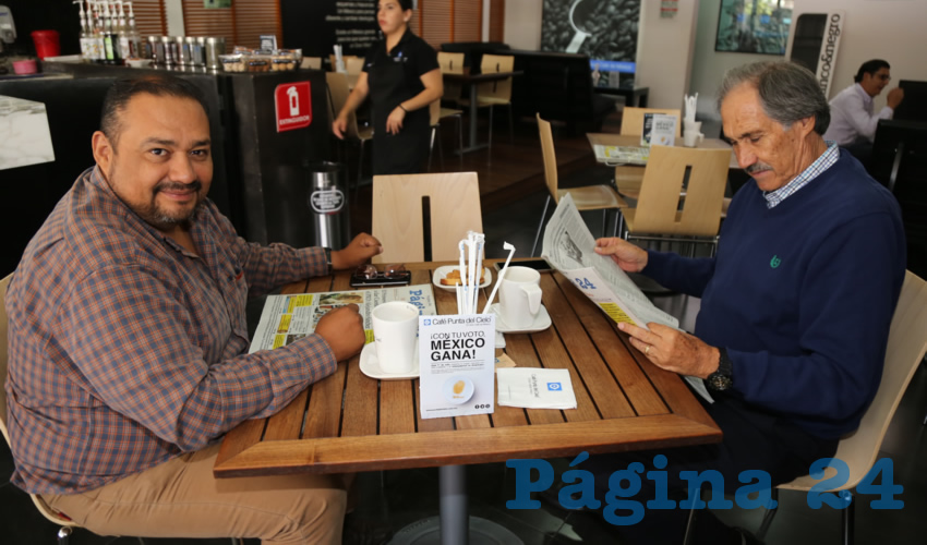 En Café Punta del Cielo departieron Juan Manuel Urdanivia López y José Manuel Murillo Ramos