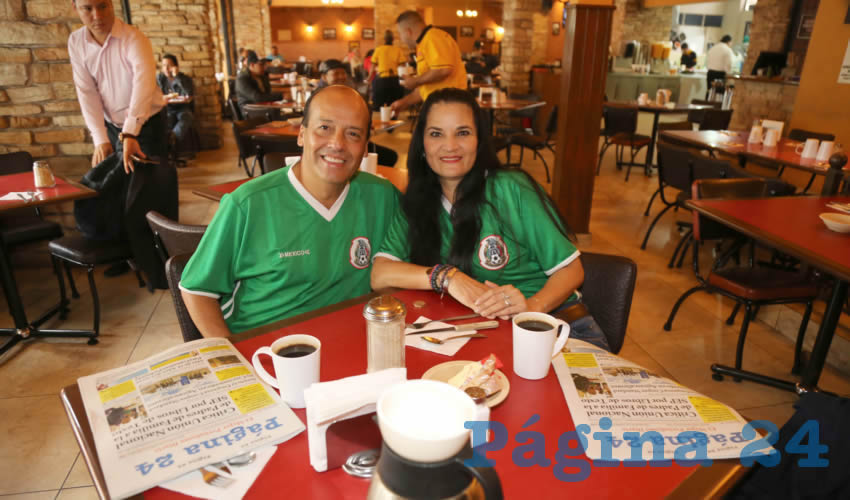 En Las Antorchas almorzaron Ricardo Casarrubias Magallanes y Martha Lucía Salazar Ramírez