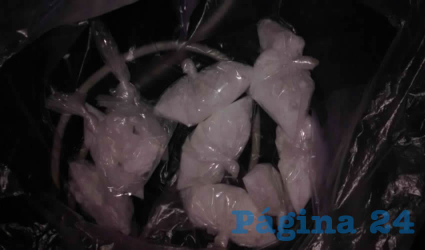 Droga encontrada en la “narcocasa”