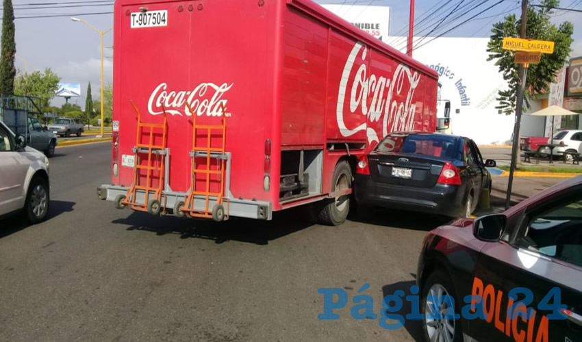 El percance ocurri&oacute; en el cruce de avenida Aguascalientes sur y calle Miguel Caldera