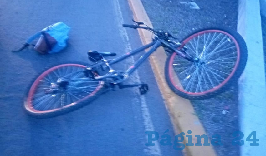 La bicicleta que tripulaba Daniel López González