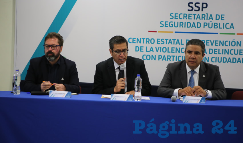 Conferencia de prensa del Grupo de Coordinación de Seguridad (Foto: Eddylberto Luévano Santillán)