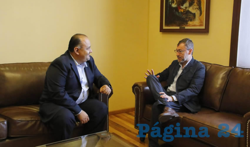El contralor del Estado, David Quezada Mora, tuvo una reuni&oacute;n con el rector de la UAA, Francisco Javier Avelar Gonz&aacute;lez