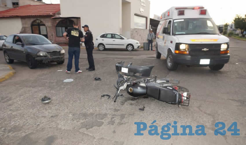 El veh&iacute;culo Seat colision&oacute; a la motocicleta Keeway