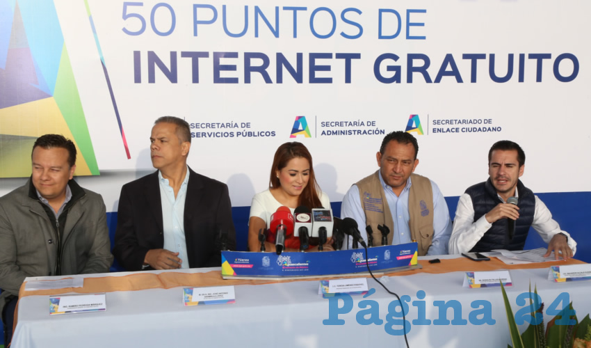 La alcaldesa de Aguascalientes, Tere Jiménez, anunció el cumplimiento de uno más de sus compromisos: Internet gratuito en parques públicos de la capital