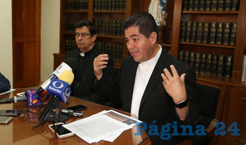 Carlos Alberto Alvarado, vocero de la Diócesis de Aguascalientes (Foto: Eddylberto Luévano Santillán)