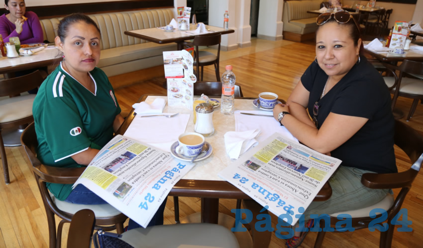 En Sanborns Francia desayunaron Magdalena Lara Villa y Patricia Rodr&iacute;guez Salinas