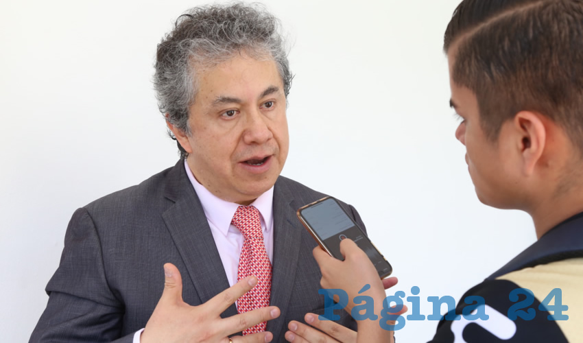 Eduardo David Poletti Vázquez, presidente de la Sociedad de Dermatólogos de Aguascalientes (Foto: Eddylberto Luévano Santillán)