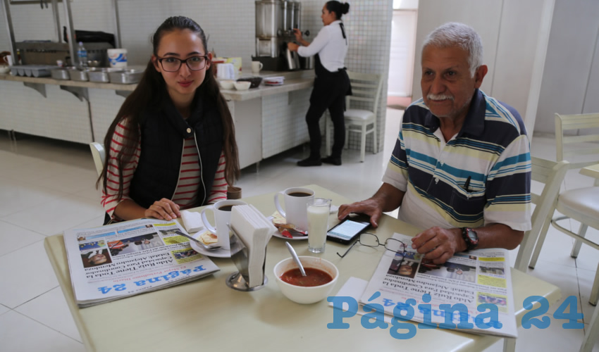 En el restaurante Del Centro almorzaron Mar&iacute;a Clara Miranda Candelas y Fernando Miranda Reyes