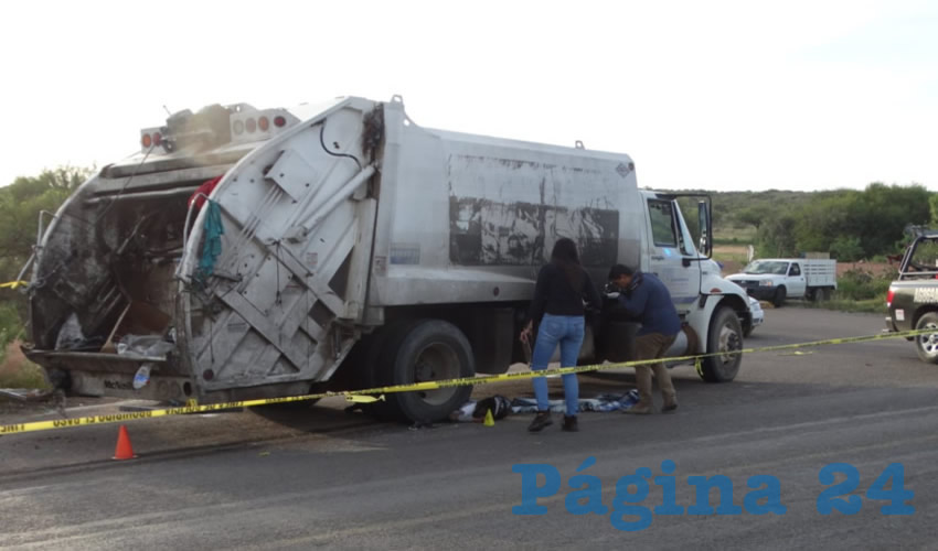 La víctima fue atropellada por un camión recolector de basura