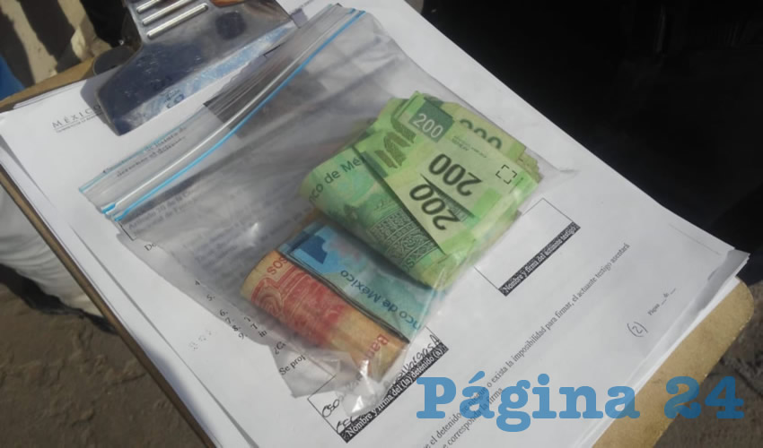 El botín ascendió a ocho mil 300 pesos en efectivo