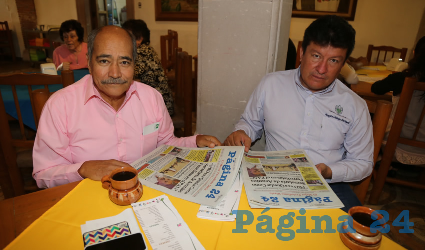 Jos&eacute; Lazar&iacute;n Hern&aacute;ndez y Ernesto Llamas Floriano compartieron el pan y la sal en La Mestiza