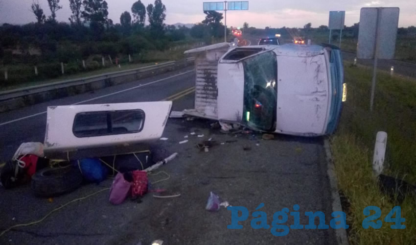 El percance ocurrió a la altura de El Salitrillo, en Rincón de Romos