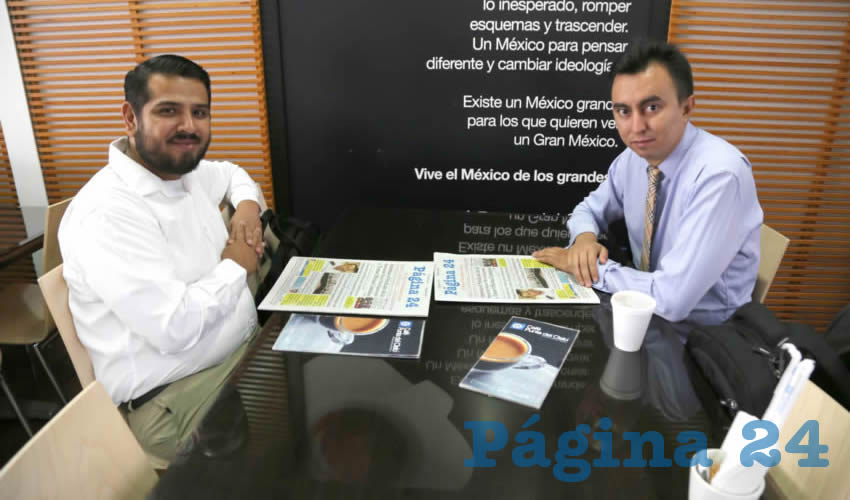 En Caf&eacute; Punta del Cielo departieron Ra&uacute;l Fajardo Aguilar y Alan Capetillo Salas