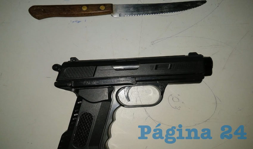 Las armas que utilizaban los malhechores, en la colonia Macías Arellano