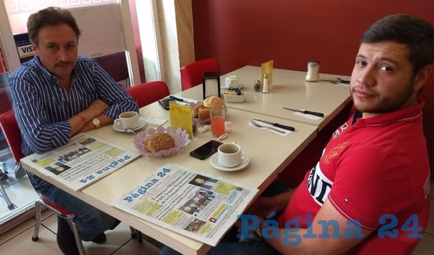 Francisco Javier y Joel Macías desayunaron en el restaurante Mitla