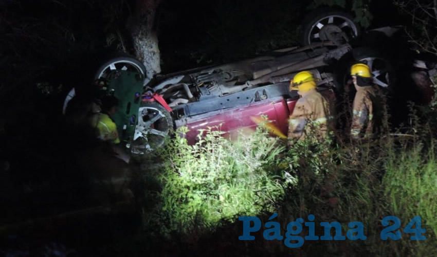 El percance ocurrió la noche del sábado en la carretera a Calvillo