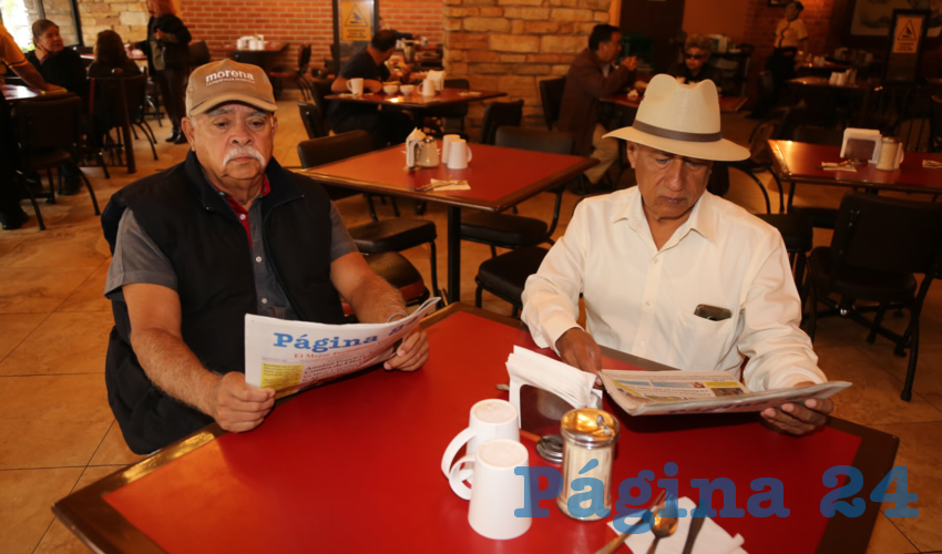 En Las Antorchas almorzaron Anastasio Anaya Cardona y Jesús Cisneros Conde