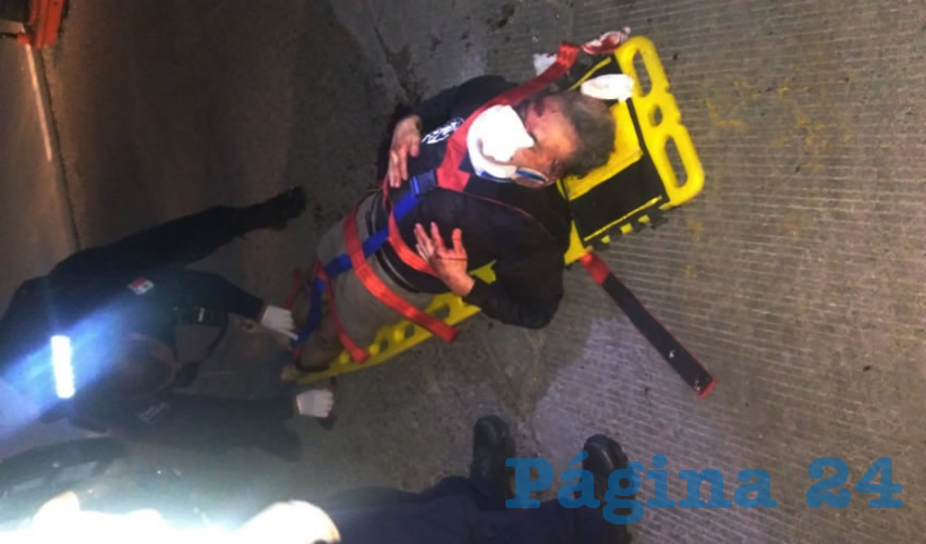 El afectado fue trasladado al Hospital Hidalgo